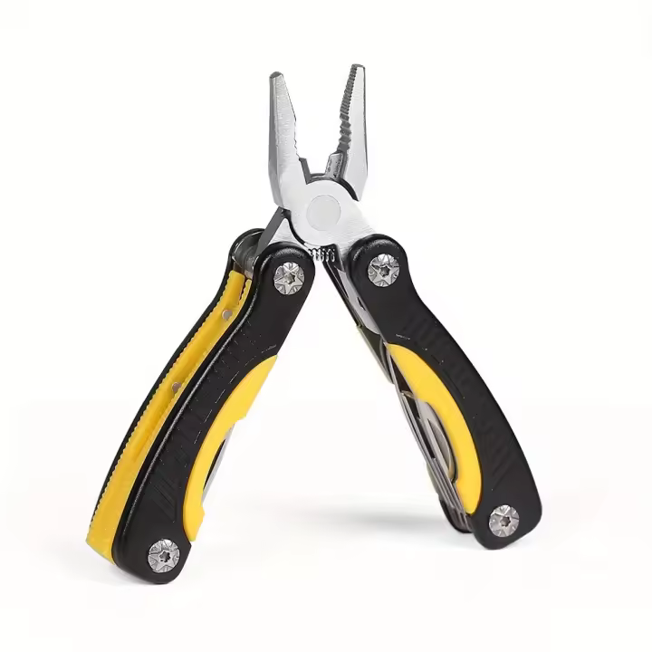Alicates multifuncionales plegables con destornillador y cuchillo de acero inoxidable, herramienta táctica portátil para caza, camping y senderismo. - 1