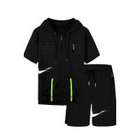 Conjunto de Verano 2025 para Hombres Camiseta de Manga Corta con Capucha Conjunto Deportivo Casual - details 8