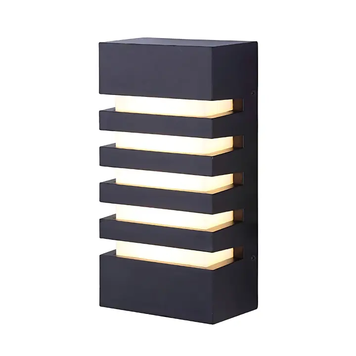 Goeco Luz de Pared LED Impermeable 15W Luz Blanca Caliente/Fría Negro 12*8,5*24,5 CM - 1
