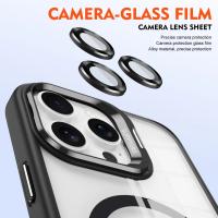 Funda de teléfono magnética de lujo a prueba de golpes para iPhone 15, 16, 14, 13, 12, 11 Pro Max, Funda protectora de lente de cristal con soporte Magsafe - details 1