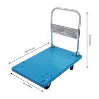 Carro de plataforma plegable, capacidad de 300Kg/400 kg, carrito de equipo con 4 ruedas, carrito portátil plegable - details 0