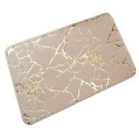 Alfombra de Baño en Mármol Dorado y Blanco Suave y Antideslizante para Interior y Exterior Alfombra Absorbente Personalizada para Decoración del Hogar - details 6