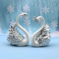 Figuras Coleccionables de Modelo de Cisne Decoración Superior de Pastel Interior de Coche para Decoración Temática de Amor, Decoración de Lujo para el Hogar 2 uds - details 6