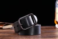 Cinturones de diseñador para hombre, piel de vaca auténtica de alta calidad, color marrón, de lujo,talla grande, 100% grano real - details 60