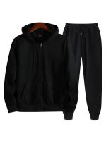 Traje De Deporte Para Hombre Con Capucha 2024 Moda Deportiva Sudaderas Casuales Conjunto De Carreras Diarias Prenda Estándar De Otoño E Invierno - details 3