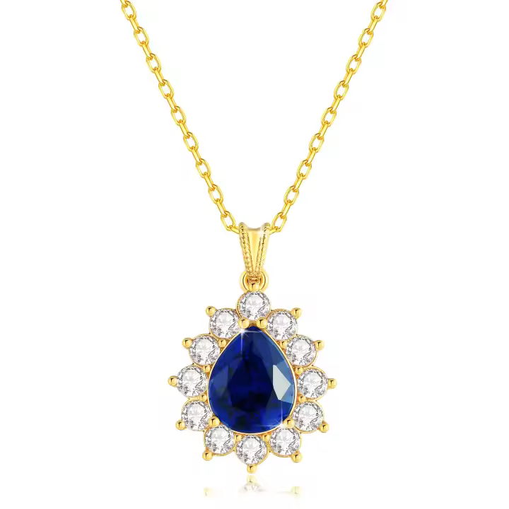 Colgante de Joyería de Oro 18K y Rubí Rojo Corundum Diseño Original para Mujeres - 1