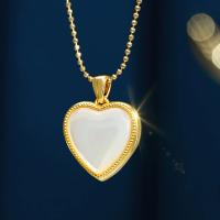 Collar de Agata Natural de Oro 18k Colgante de Corazón de Metal Joyería de Oro Puro Au750 - details 3