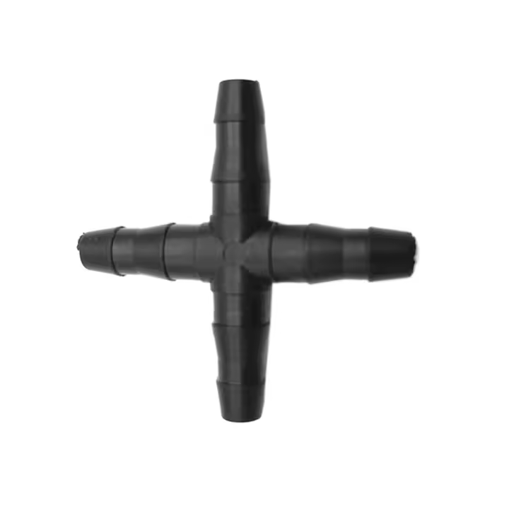 Conector recto cruzado de manguera de 50 Uds para manguera de 4/7mm conector de púas de 1/4 pulgadas conector roscado para microirrigación de invernadero de jardín - 1