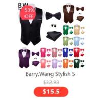 Chaleco de seda para hombre, Jacquard, verde, azul, rojo, dorado, rosa, corbata, pañuelo, conjunto de gemelos, chaqueta sin mangas de negocios para boda - details 10