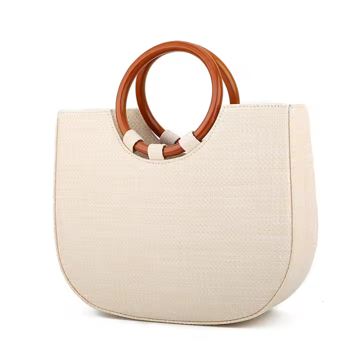 Bolso tejido redondo Pa Half Japan Southeast Asian City Leisure Resort Beach - 1