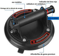 Ventosa de vidrio de 8" para levantar grandes cargas herramienta de mano para mover azulejos granito ventanas parabrisas instalación y remoción - details 0
