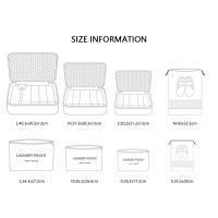 Bolsas organizadoras para maletas, 6 piezas, impermeables, incluye cubos de embalaje, 3 bolsas de compresión - details 39