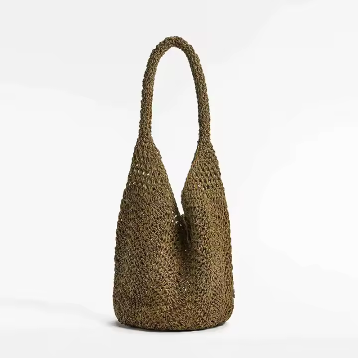 Bolsos de Paja de Verano para Mujer Bolsos de Hombro de Axila Tejidos Superiores - 1