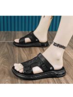 Sandalias de verano 2025 para hombre Cómodas, transpirables, resistentes al desgaste con estampado de cocodrilo y película de aire esponjado para playa - details 1