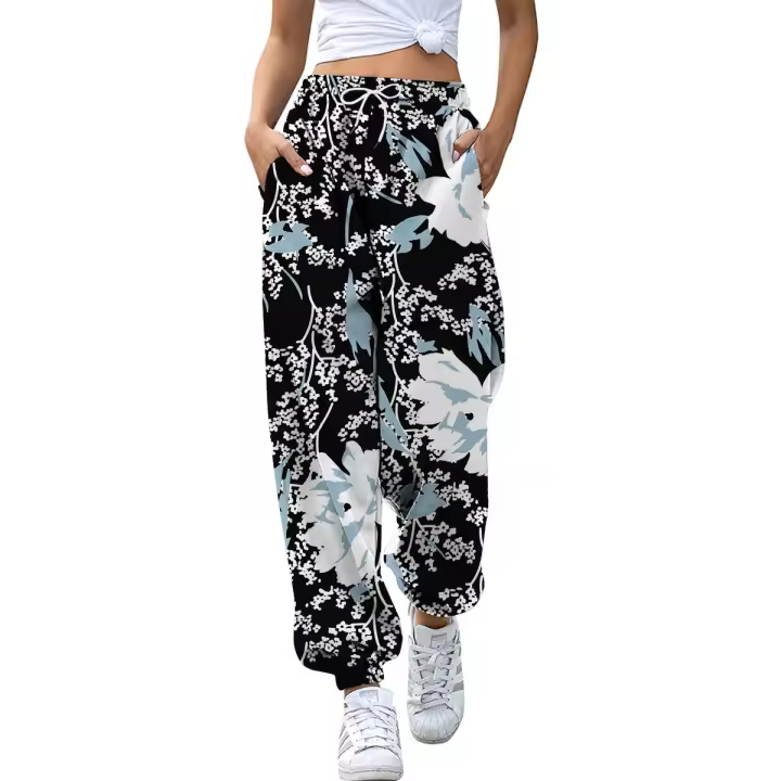 Pantalones estampados de moda para mujer, pantalones casuales para mujer - 1