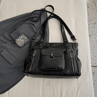 Bolso de Hombro Negro Elegante de Gran Capacidad Correa Ajustable Cierre con Cremallera - details 1