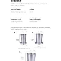 Tazas telescópicas portátiles de acero inoxidable y metal para acampar al aire libre, tazas plegables, tazas para bebidas. - details 2