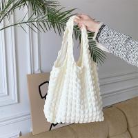 Bolso de hombro plisado para mujer, bolsa Vintage de gran capacidad, Color caramelo, Burbuja, nube, compras, Verano - details 11