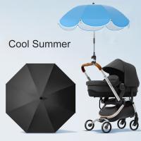 360 °   Paraguas plegable para cochecito de bebé, sombrilla ajustable, sombrilla para cochecito de bebé, protección solar UV para exteriores, toldo para cochecito de bebé - details 2