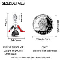 Dijes de plata de ley 100% para mujer, joyería fina DIY, regalo con cuentas de circón y Material metálico de piedra Natural - details 26