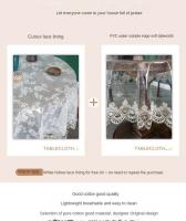 Paño de suelo suave de PVC transparente bordado ENE, mantel redondo para el hogar, impermeable - details 14