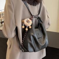 Bolso Tote para Mujer, Bolso de Hombro de Gran Capacidad para Viajes Diarios, Mochila Versátil con Cierre de Cremallera, Diseño Ligero en Negro, Café, Marrón Claro - Acabado con Pintura en los Bordes - details 9