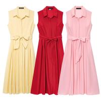 Vestido camisero con cinturón de la serie versátil a la moda para mujer nuevo estilo 4043/072 - details 0