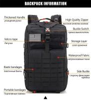 Mochila Táctica de 45L Paquete de Asalto de 3P para Sobrevivencia al Aire Libre - details 4