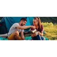 colchoneta camping azul eléctrico 10cm