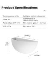 Tomaxin Lámpara de pared Iluminación energy saving con estilo Wabi Sabi - details 6