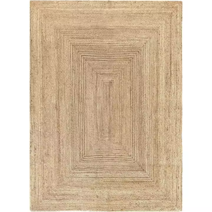 Alfombra de Yute 100% Natural Tejida a Mano, Color Natural para Sala de Estar, Comedor, Dormitorio, Pasillos (160x230cm) - 1
