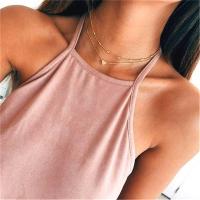 Gargantilla de perlas sencilla para mujer, cadena de doble capa a la moda, colgante de corazón de amor pequeño, collar, regalo de joyería al por mayor - details 3