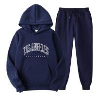 Conjunto de 2 piezas para hombre y mujer, sudadera con capucha, chándal y pantalones deportivos, pantalones deportivos con cuello redondo - details 2