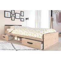 Cama Village 2 cajones 1 Hueco Color Blanco y Gris Dormitorio habitación Infantil 90x200 cm - details 10