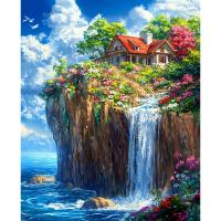 RUOPOTY Kit de Pintura DIY Moderno Pintura de Acrílico en Lienzo Paisaje con Cascada - details 0