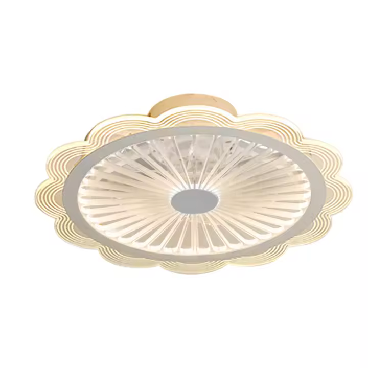 Ventilador de plafón LED en acrílico, lámpara de 50x18 cm, silencioso - 1