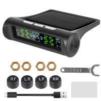 Sistemas de alarma de seguridad para automóviles con pantalla LCD, reloj Digital, sistema de supervisión de presión de neumáticos de coche, USB/Solar TPMS - details 14