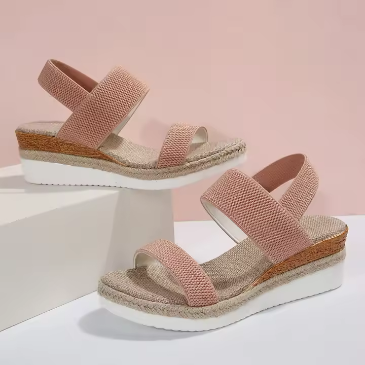 Sandalias de tacón de cuña para mujer, zapatos de moda de verano Escanea el QR para ver el artículo en tu móvil QR app 5 vendidos - 1