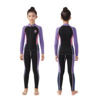 Traje de Neopreno para Niños Traje de Baño Dividido de 2,5mm con Mangas Largas Térmicas, Protección Solar, Surf, Traje de Medusas de Esnórquel - details 6
