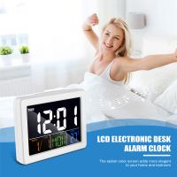 Reloj despertador electrónico de escritorio con pantalla LCD grande a Color, pantalla de fecha y temperatura - details 5