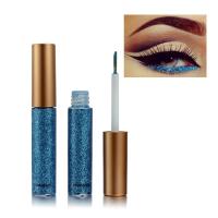 HANDAIYAN Delineador de ojos líquido, juego colorido, 10 colores, delineador de ojos metálico plateado dorado con diamantes, barras de delineador de ojos impermeables, brillo duradero - details 15
