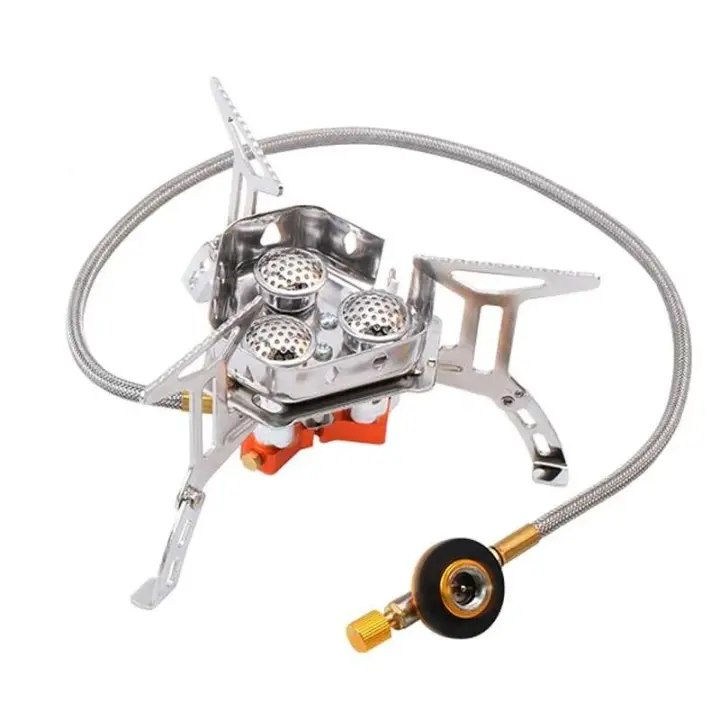 Campana de Gas para Acampar al Aire Libre Quemador Portátil 5800W, Adaptador de Tanque de Combustible, Encendedor de Piezoeléctrico - 1
