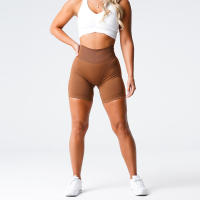 Seamless Professional Sports Shorts Spandex Shorts for Women's Fitness, Elastic, Breathable, Hip Lifting, Casual Sports, Running - details 4