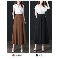 Pantalones de pierna ancha para mujer, pantalón corto holgado, cintura elástica, talla grande 3XL - details 7