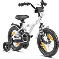 Bicicleta niño 4 años Bicicleta niña 4-6 años 14 Pulgadas Bici niños - Infantil con Pedales ruedines y Freno contrapedal Blanco - details 0