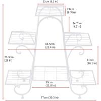 Soporte de Hierro para Plantas Estantería de 6 Niveles para Macetas Decoración de Flores para Exterior e Interior Muebles y Organización - details 10