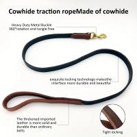 Collar de cuero con tachuelas para perro, correa de cuero adecuada para perros grandes, antimordeduras - details 8