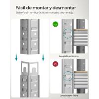 2 Estanterías Almacenaje de 5 Niveles, Estantería Metálica, Modular, Garaje, Almacén, Trastero, Cocina, Carga de 875 kg, 40 x 90 x 180 cm, Plata GLR040E02 - details 1