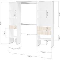 Armario Reversible Nitza Blanco Artik y Natur Medidas 190cm x 187cm x 40cm - details 2