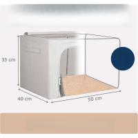 Cajas de Almacenamiento de Ropa de Metal 50 x 33 x 40 cm Organizador de Armario con Cremallera - details 2